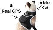 Mini Wearable Cat Tracker GPS Waterproof Rechargeable GSM Pet Locator Size:S