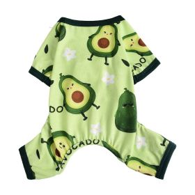 Cross-border Hot Sale Pet Clothes Four Seasons Four-legged Pet Clothing Pajamas Jumpsuit Dog Clothing Global One Piece Dropshipping (Option: Grass Green-M)