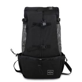 Pet Dog Carrier Bag Carrier For Dogs Backpack Out Double Shoulder Portable Travel Backpack Outdoor Dog Carrier Bag Travel (Option: Black-S)