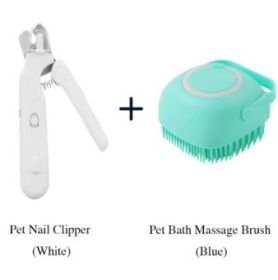 2 In 1 Pet Nail Clippers With Led Light Dog Cat Special Blood Line Scissors Multifunction Animals Paw Nail Trimmer Pet Supplies (Option: Set11)
