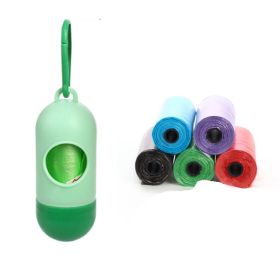 Pet Trash Bag Dog Poop Bags For Waste Refuse Cleanup (Option: Light green 5pcs bag)