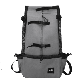 Pet Dog Carrier Bag Carrier For Dogs Backpack Out Double Shoulder Portable Travel Backpack Outdoor Dog Carrier Bag Travel (Option: Dark grey-L)