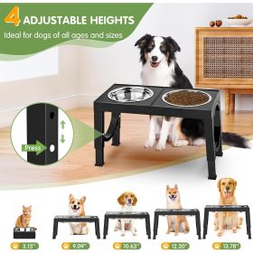 Xia Z Fashion Pet Products Black Dog Bowl Holder (Option: Black)